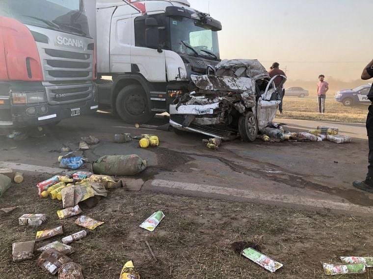 Choque múltiple en Autovía 19 producto del fuerte viento y la tierra