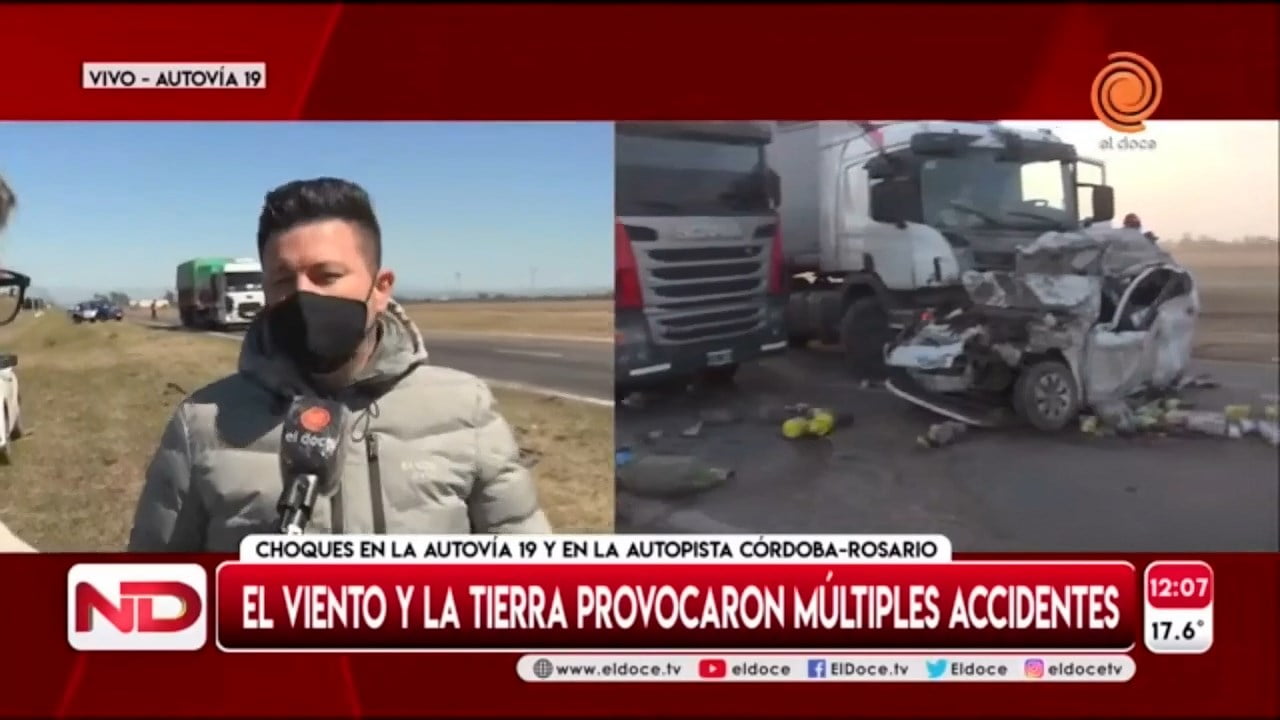 Víctor relata su experiencia durante el choque múltiple en la Autovía 19