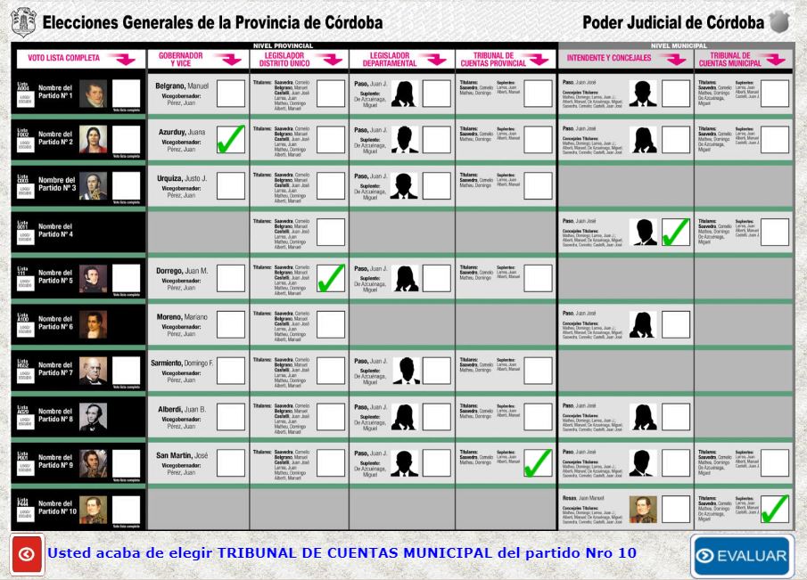 Cómo es el simulador de Boleta Única para las elecciones 2023 a gobernador en Córdoba