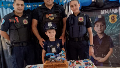 Benjamín, un niño apasionado por la Policía en Río Primero